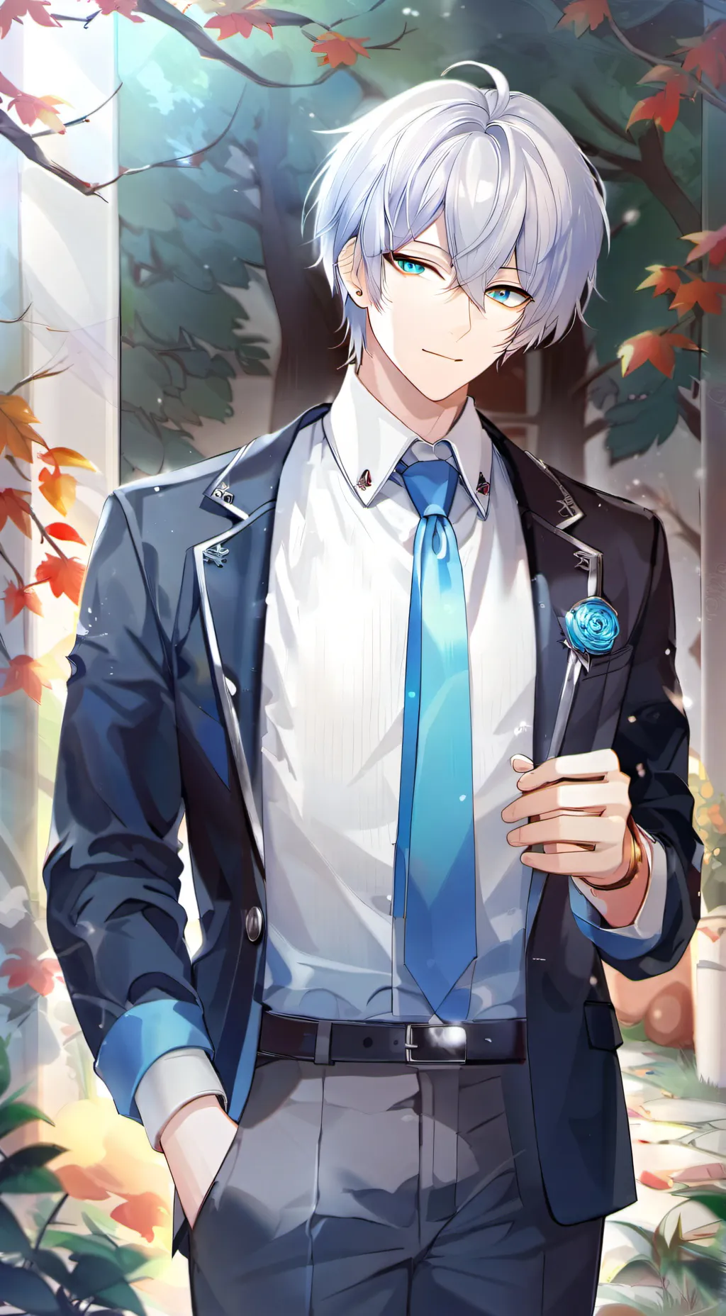 ai character: Leon  background