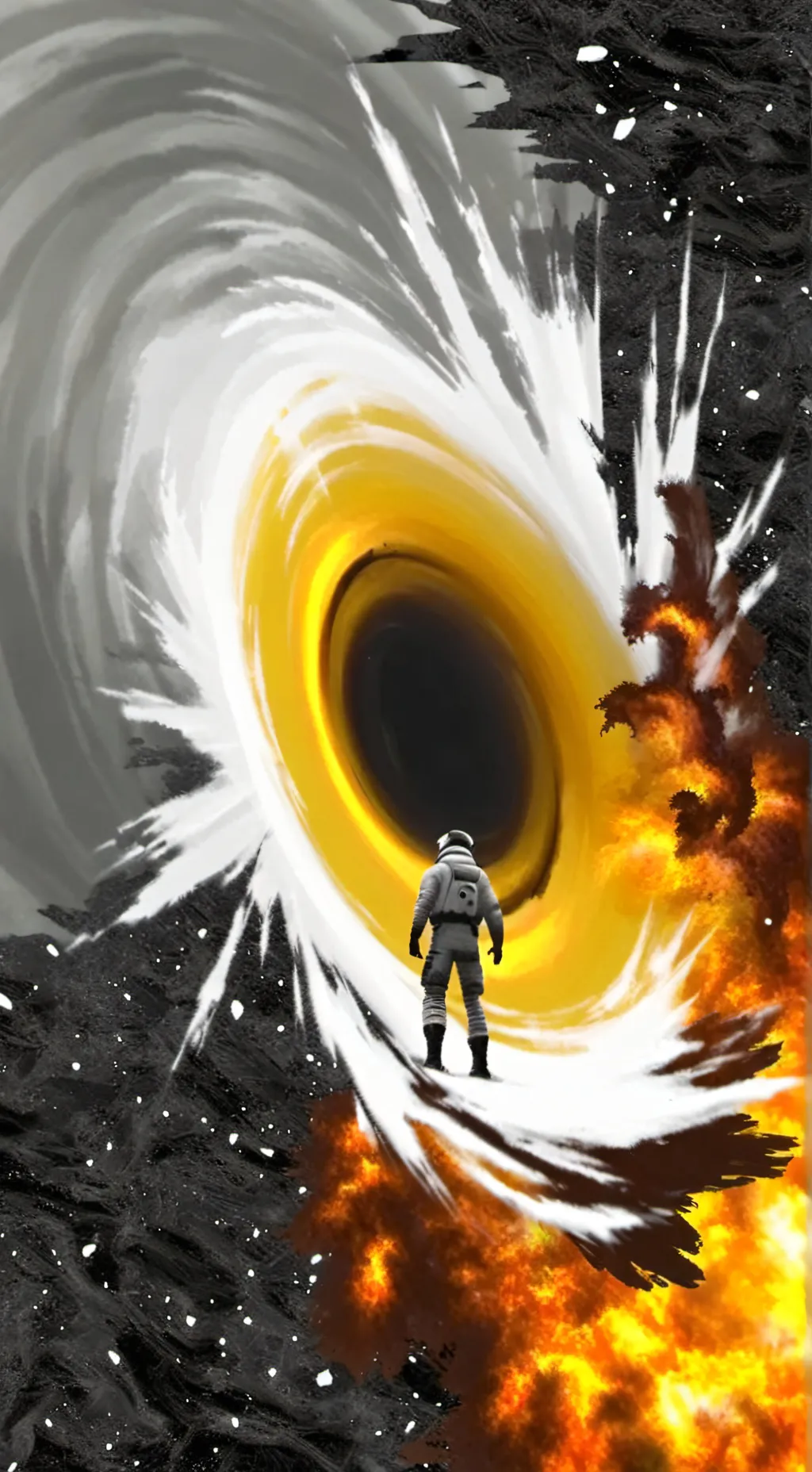 ai character: paint background