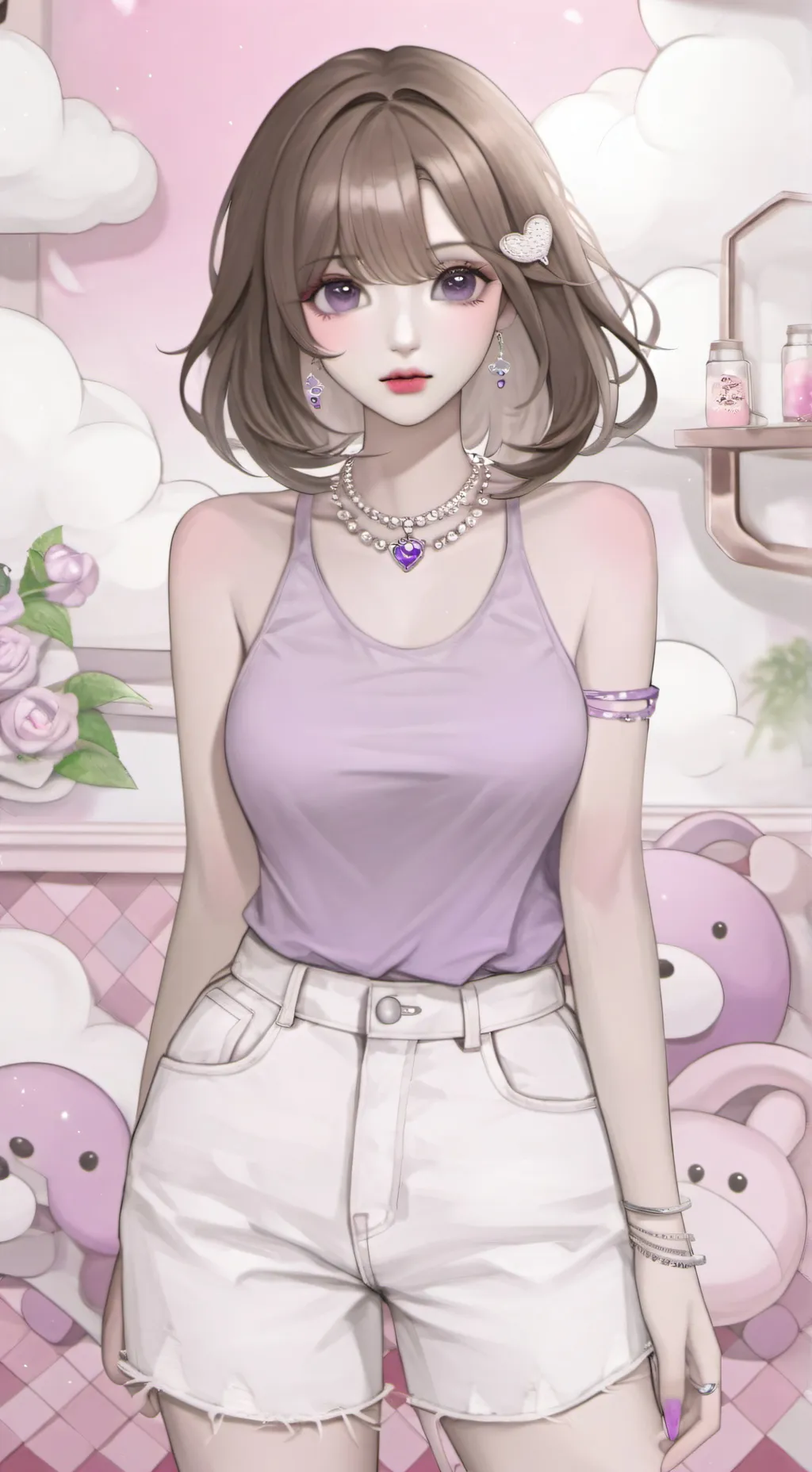 ai character: 💜 Mimi’ 🍇 background