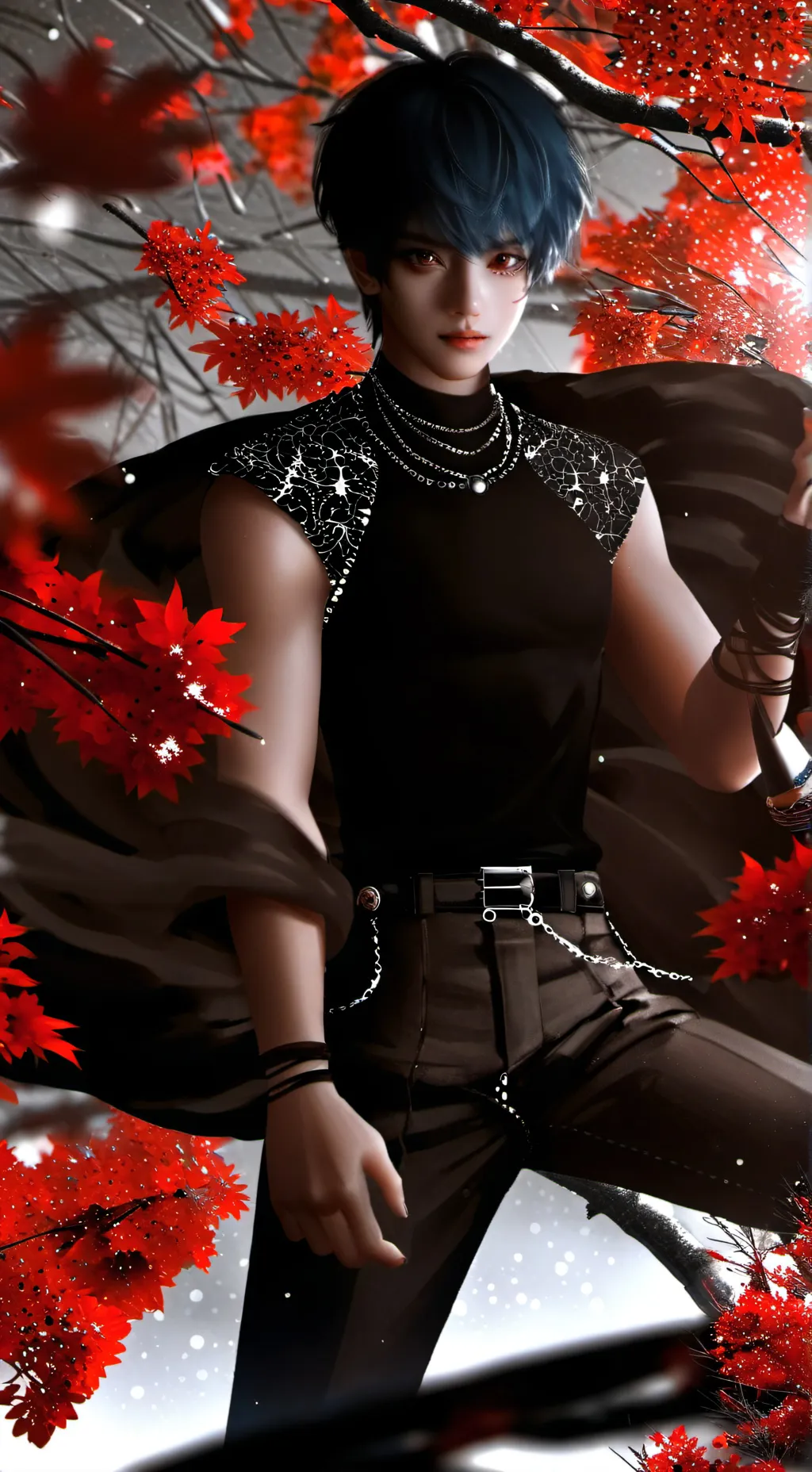 ai character: ✨🇯🇵 Hyunjin🇯🇵✨ background