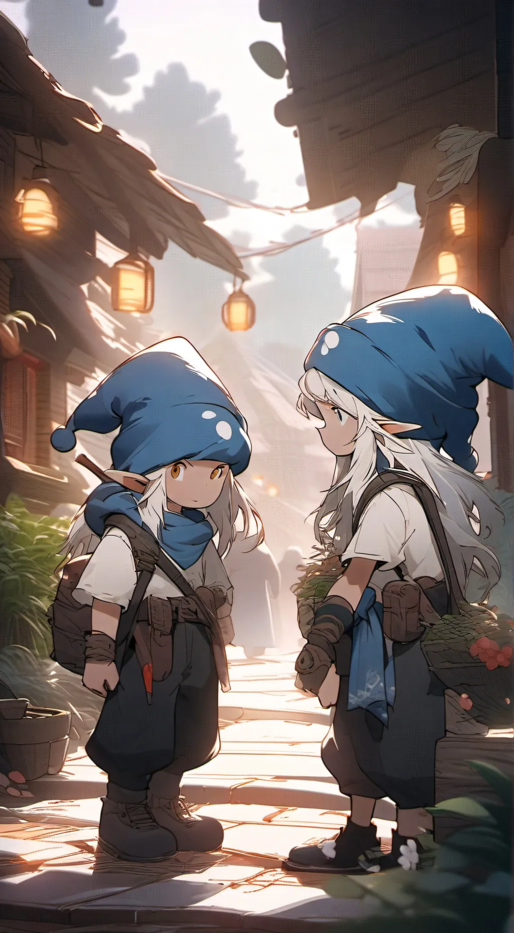 ai character: Smurfs  background