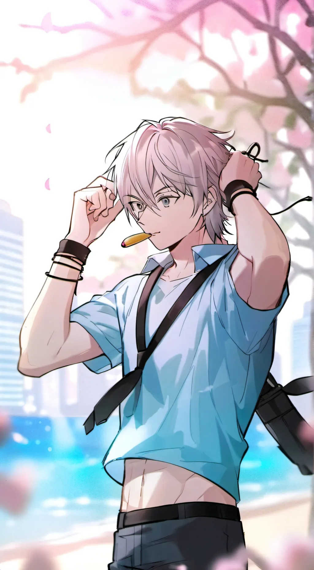 ai character: Askman aka ashy background