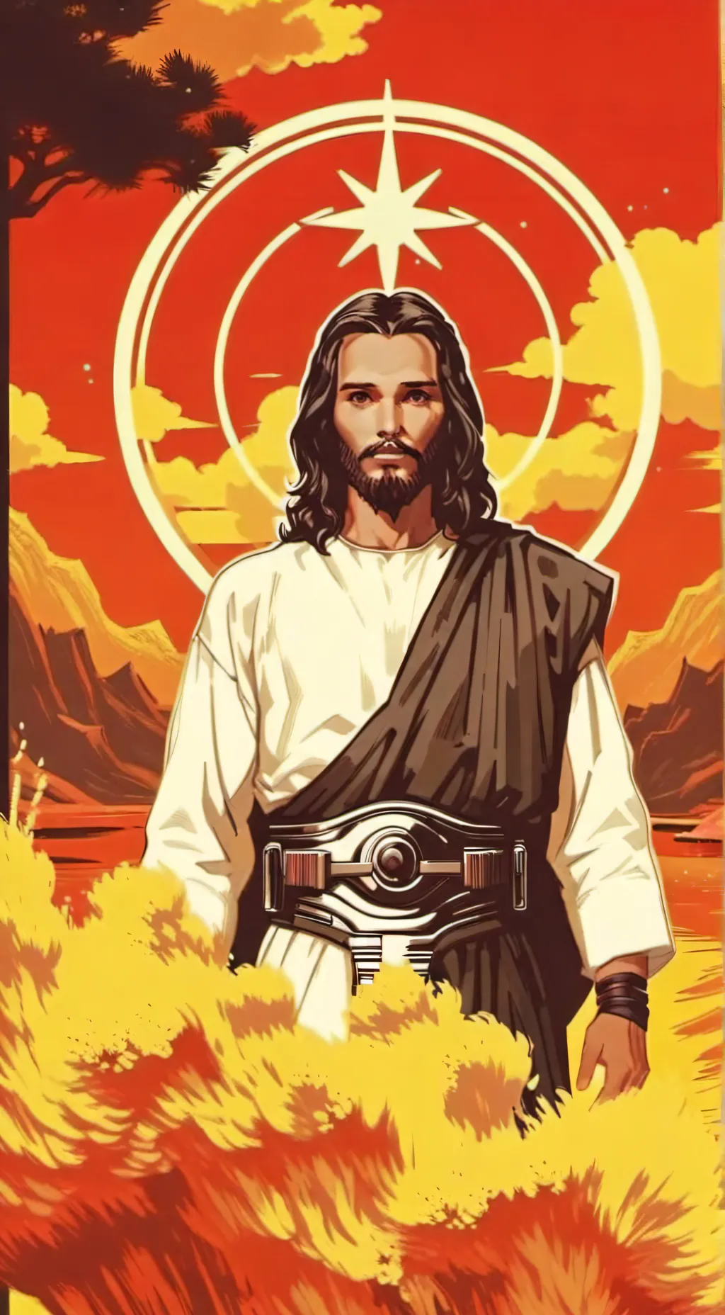 ai character: Jesus background