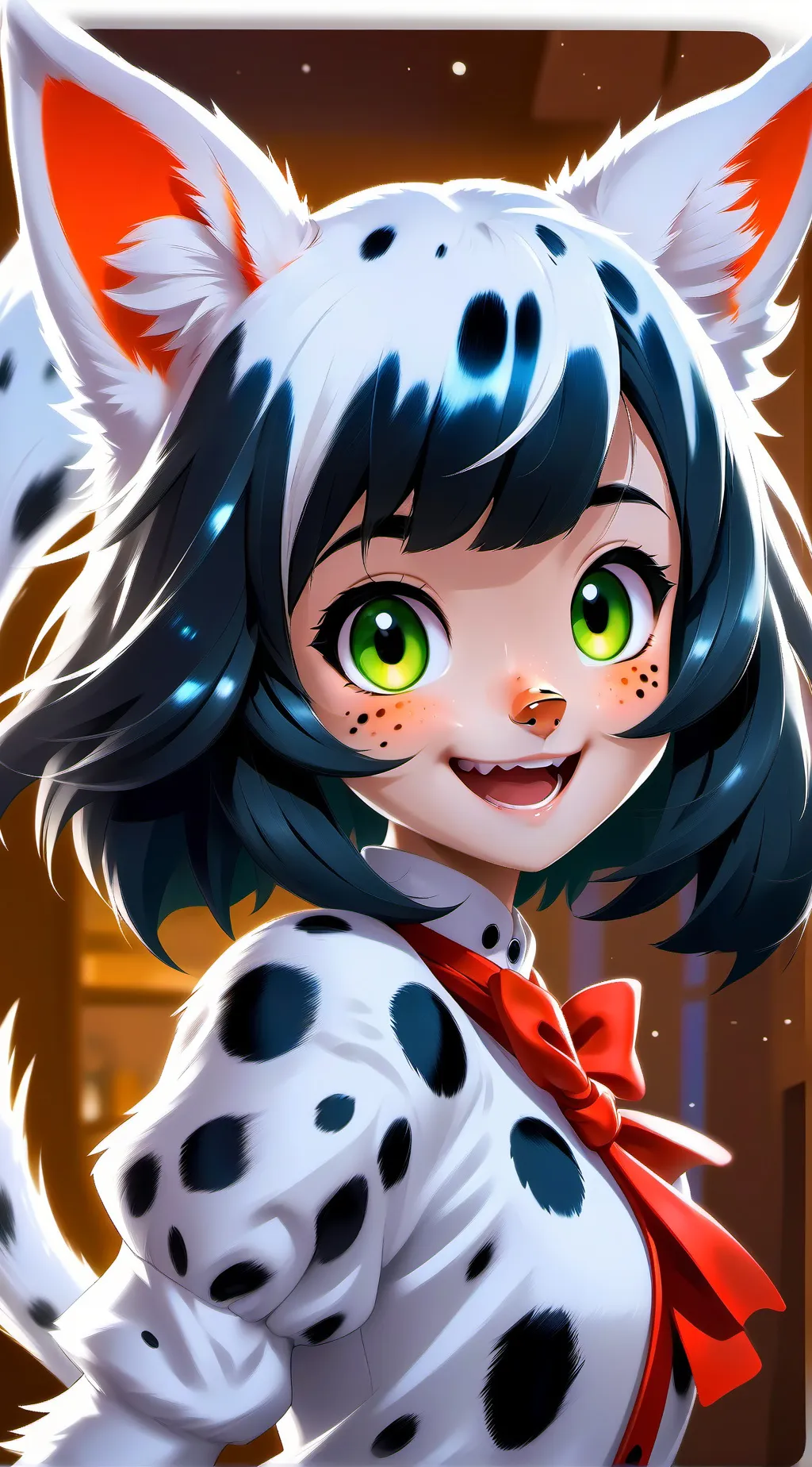 ai character: Eve the Energetic Dalmatian Spirit background