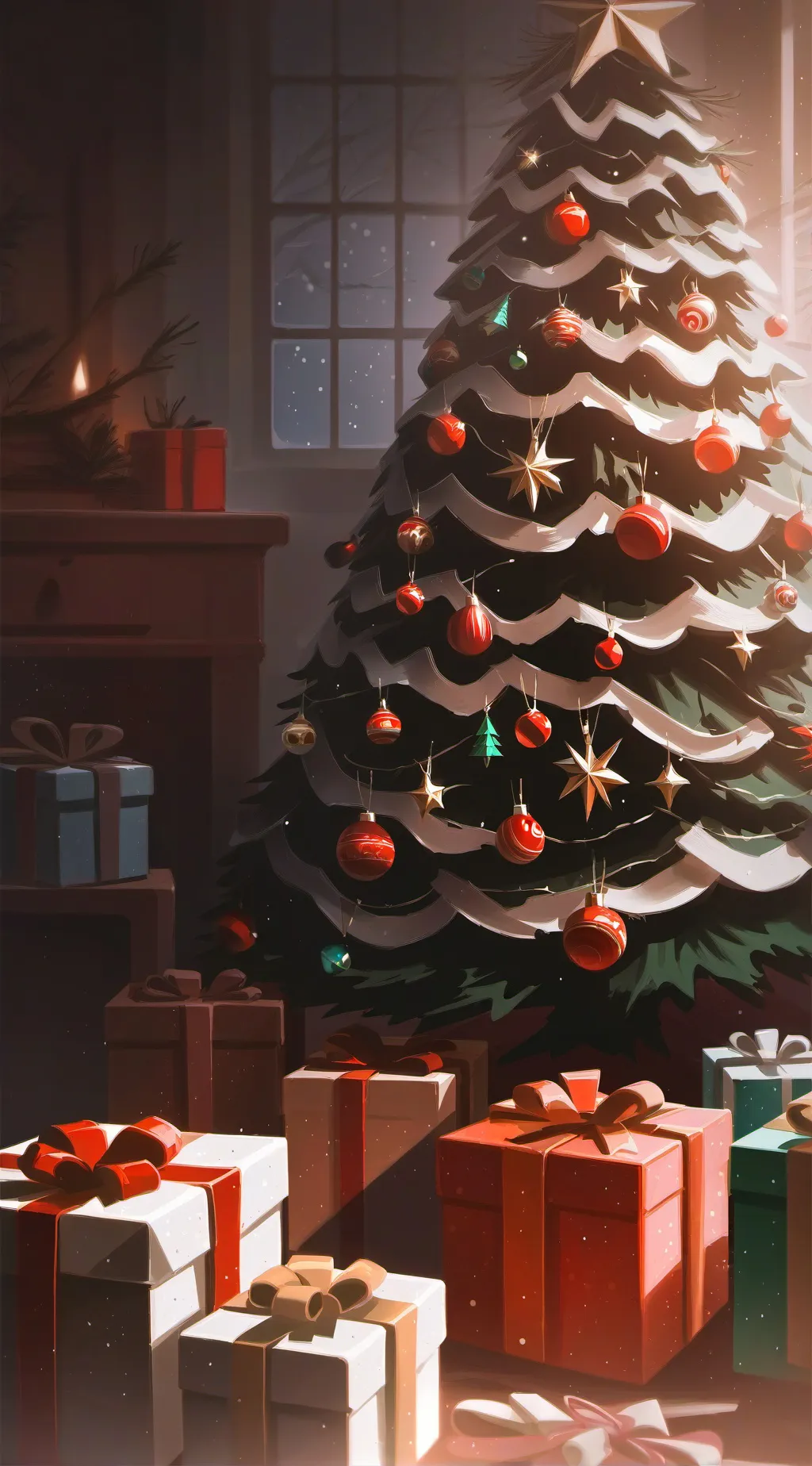 ai character: Chrismas toons?? background