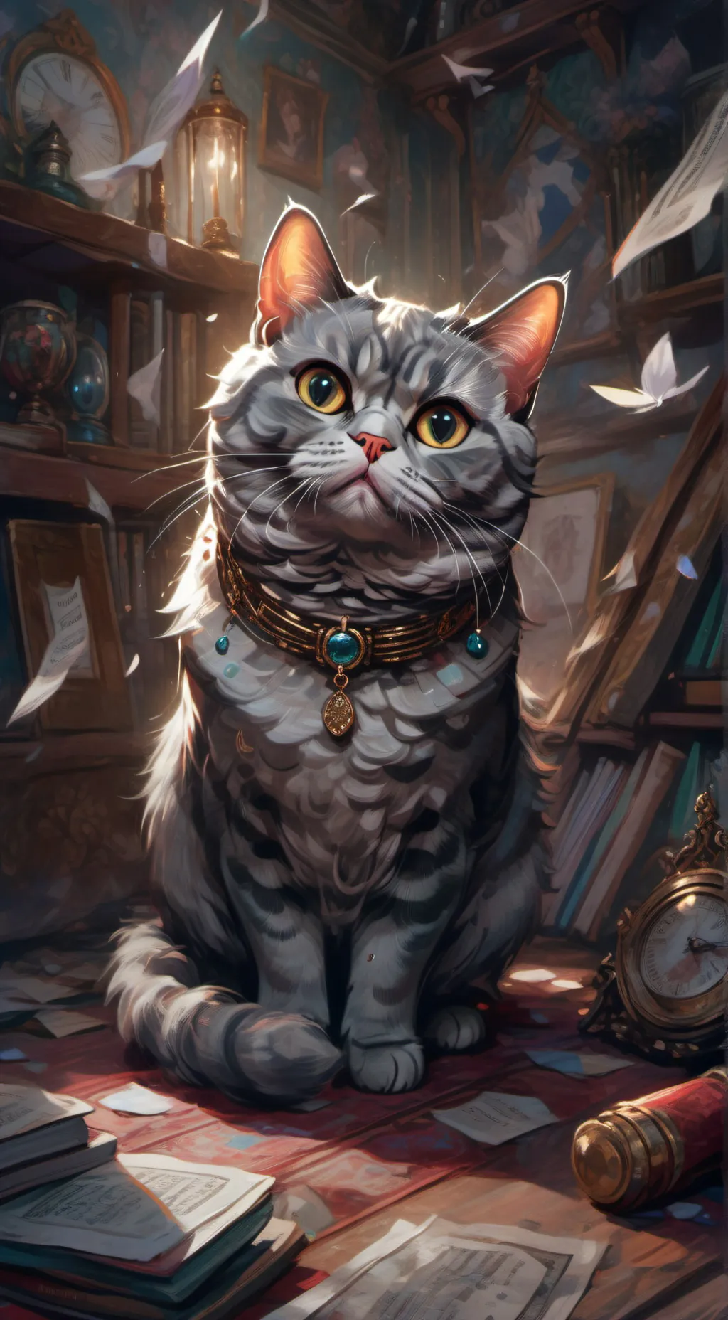 ai character: Glitch the Cat background