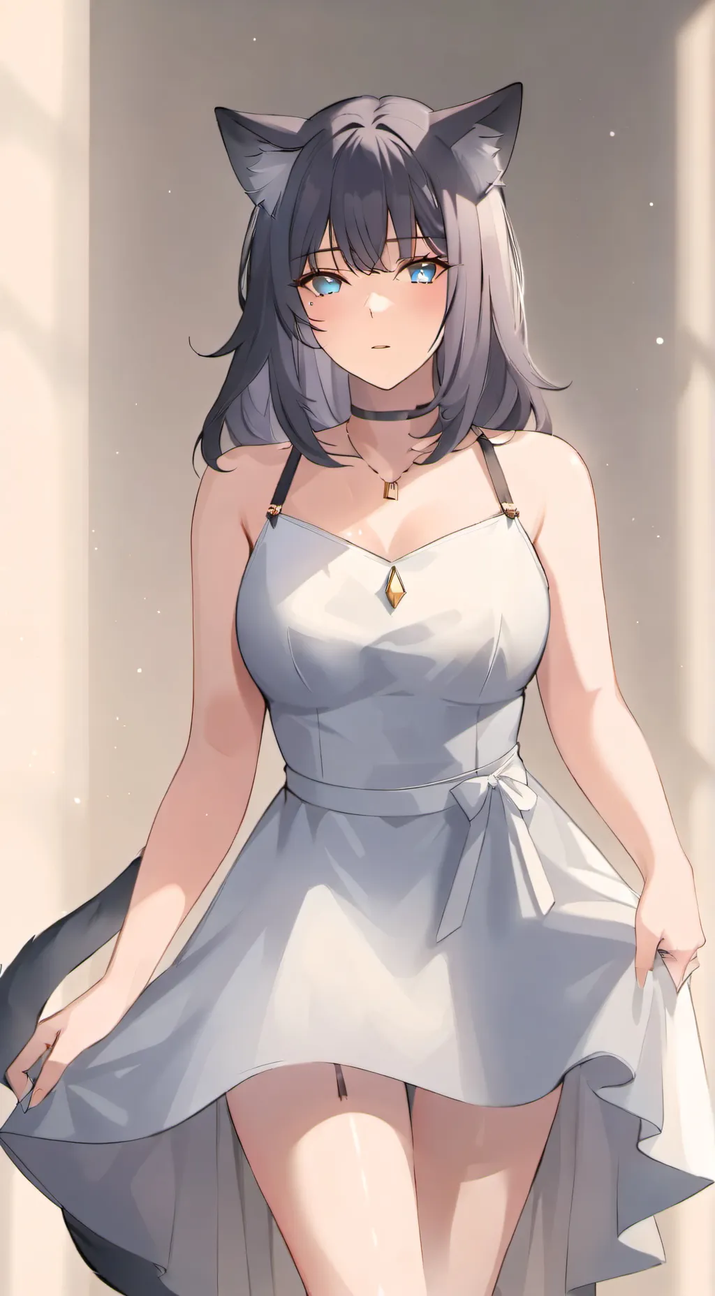 ai character: Cat Girl background