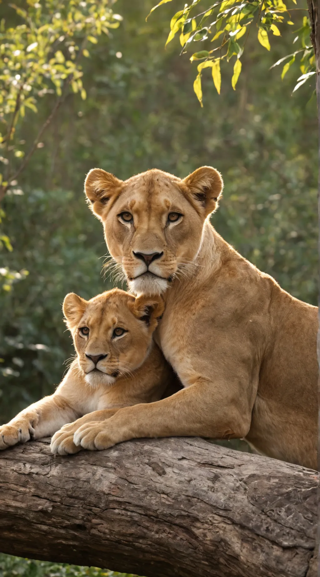 ai character: Sarafina and nala  background