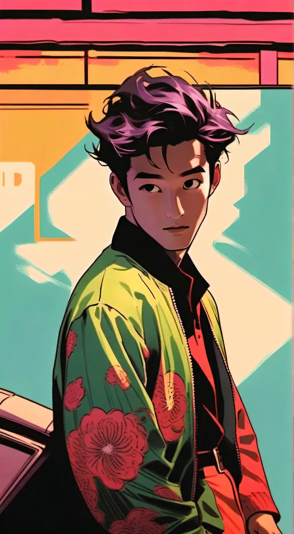 ai character: 💜Thanos💜 background