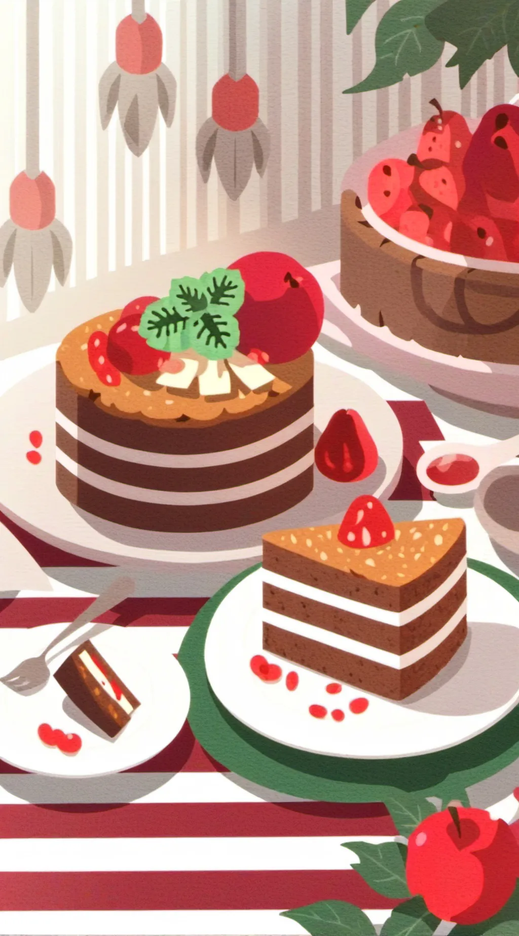 ai character: Fruitcake background