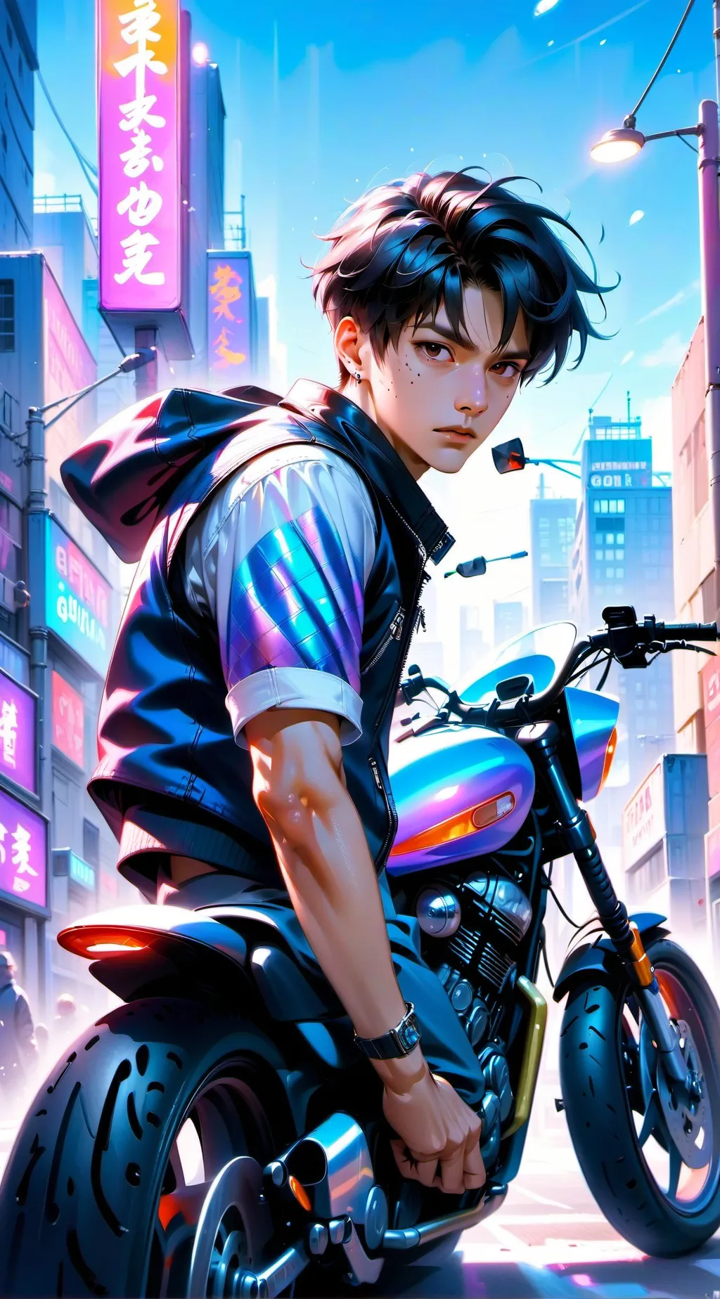 ai character: {Hong Bei}  background