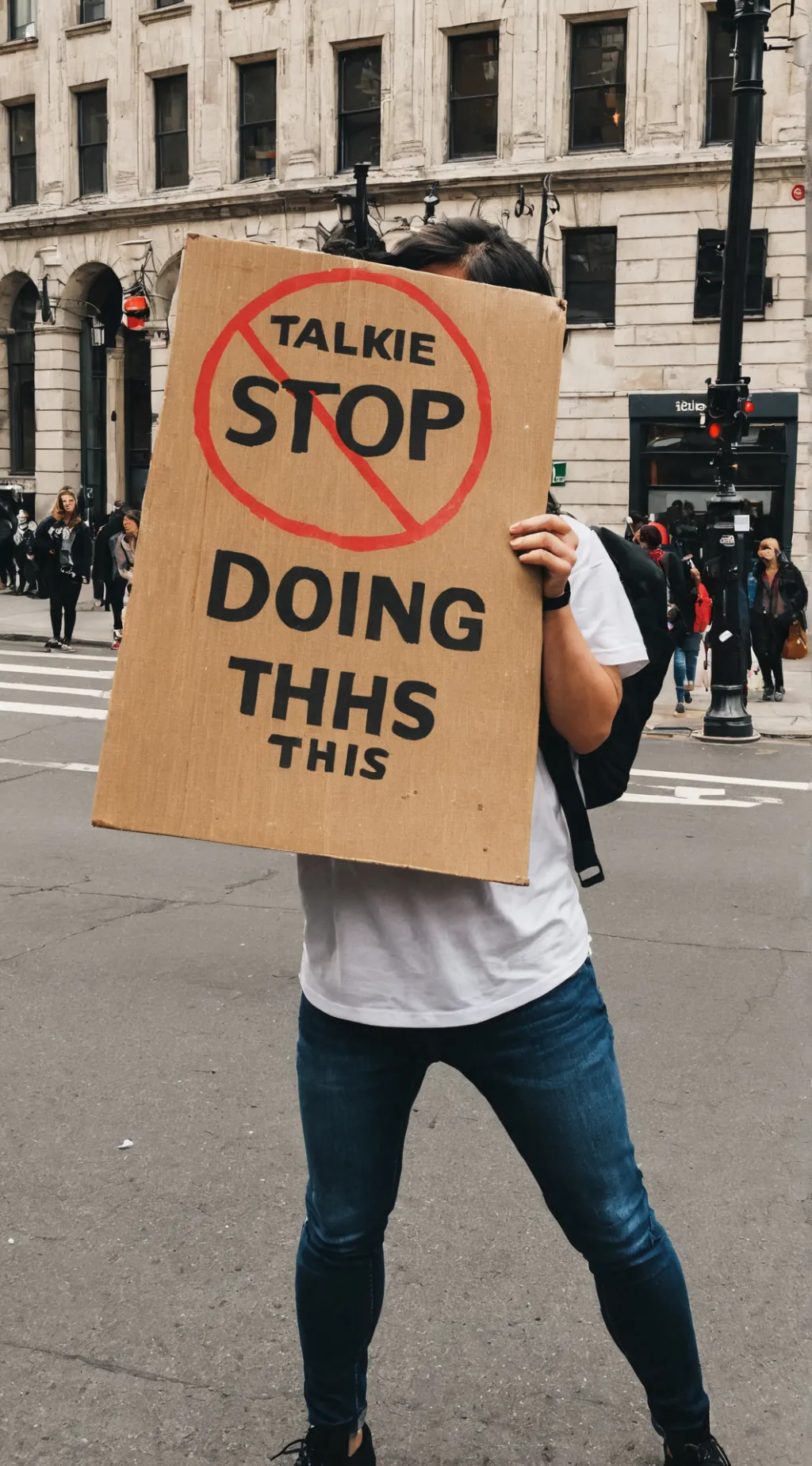 ai character: warning background