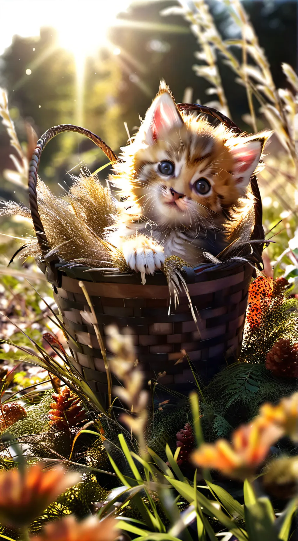 ai character: small kitty(yours) background