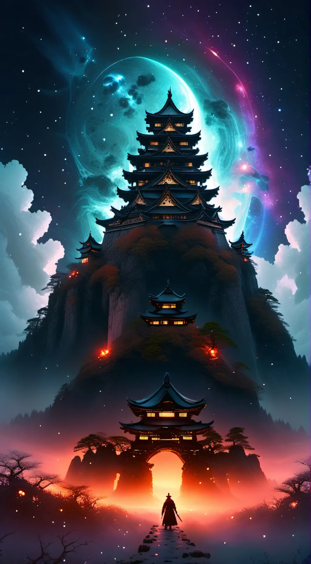 ai character: Uppermoons Cat~ background