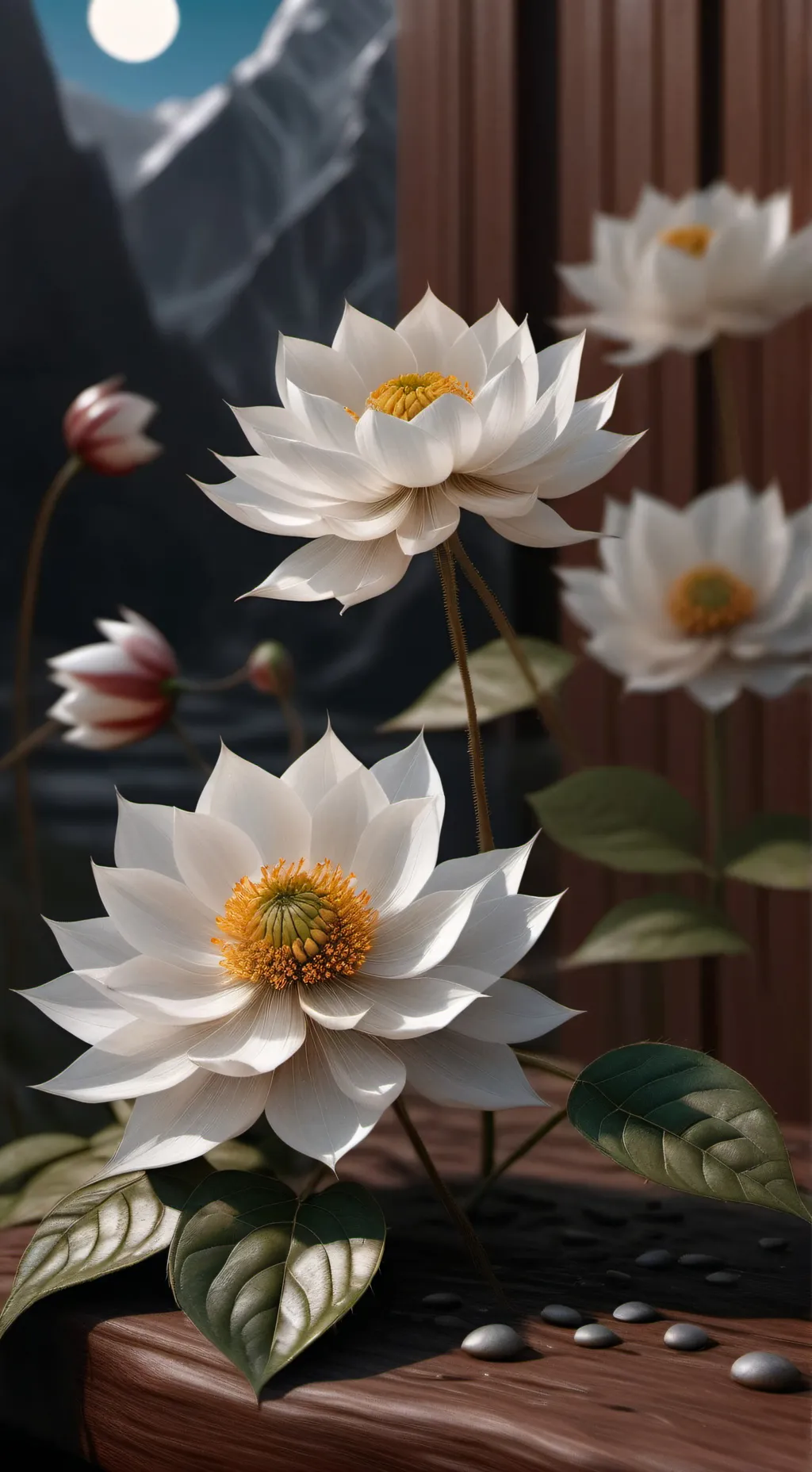 ai character: Moonflower background