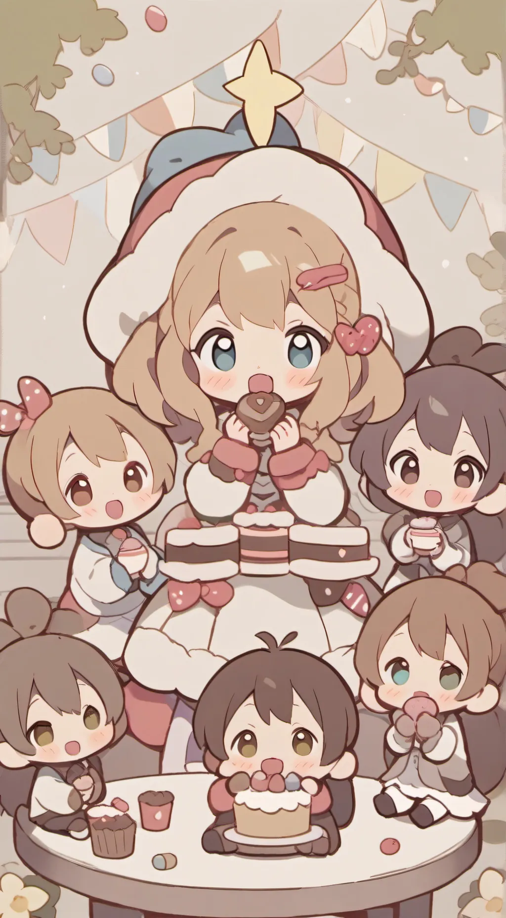 ai character: Les 20 bébés background