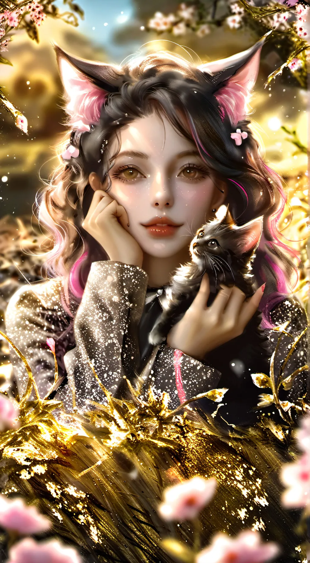 ai character: Kitty  background