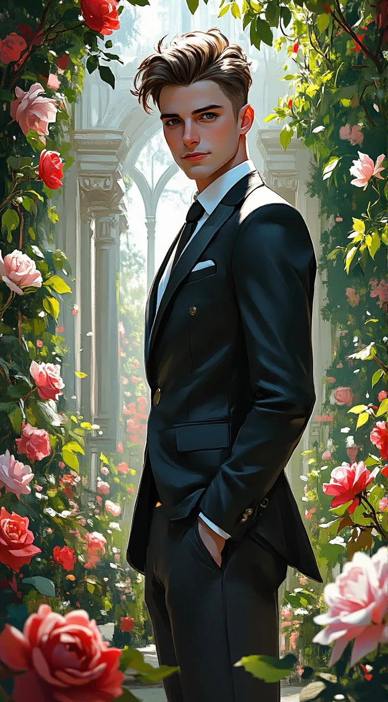 ai character: Flirty Waiter  background