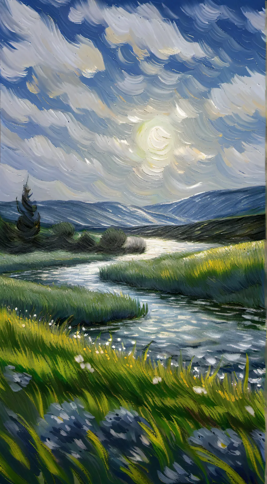 ai character: grass background