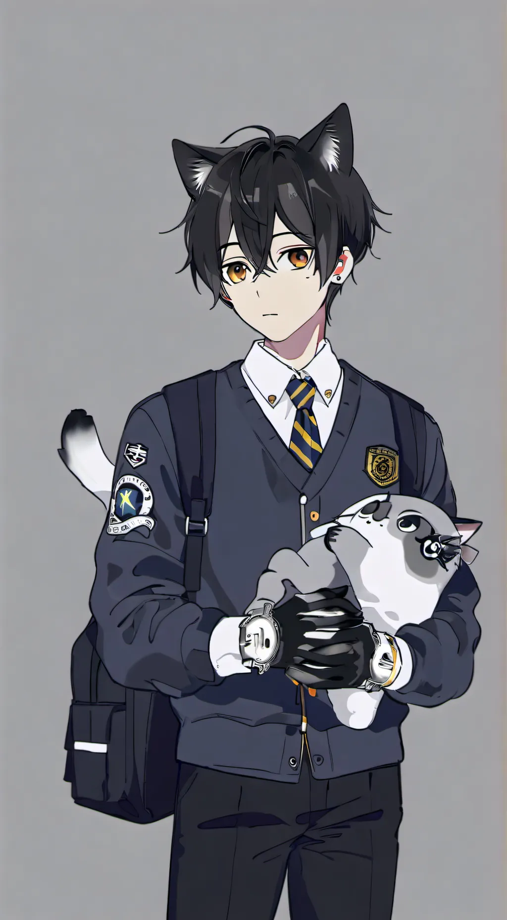 ai character: MHA: chico neko background