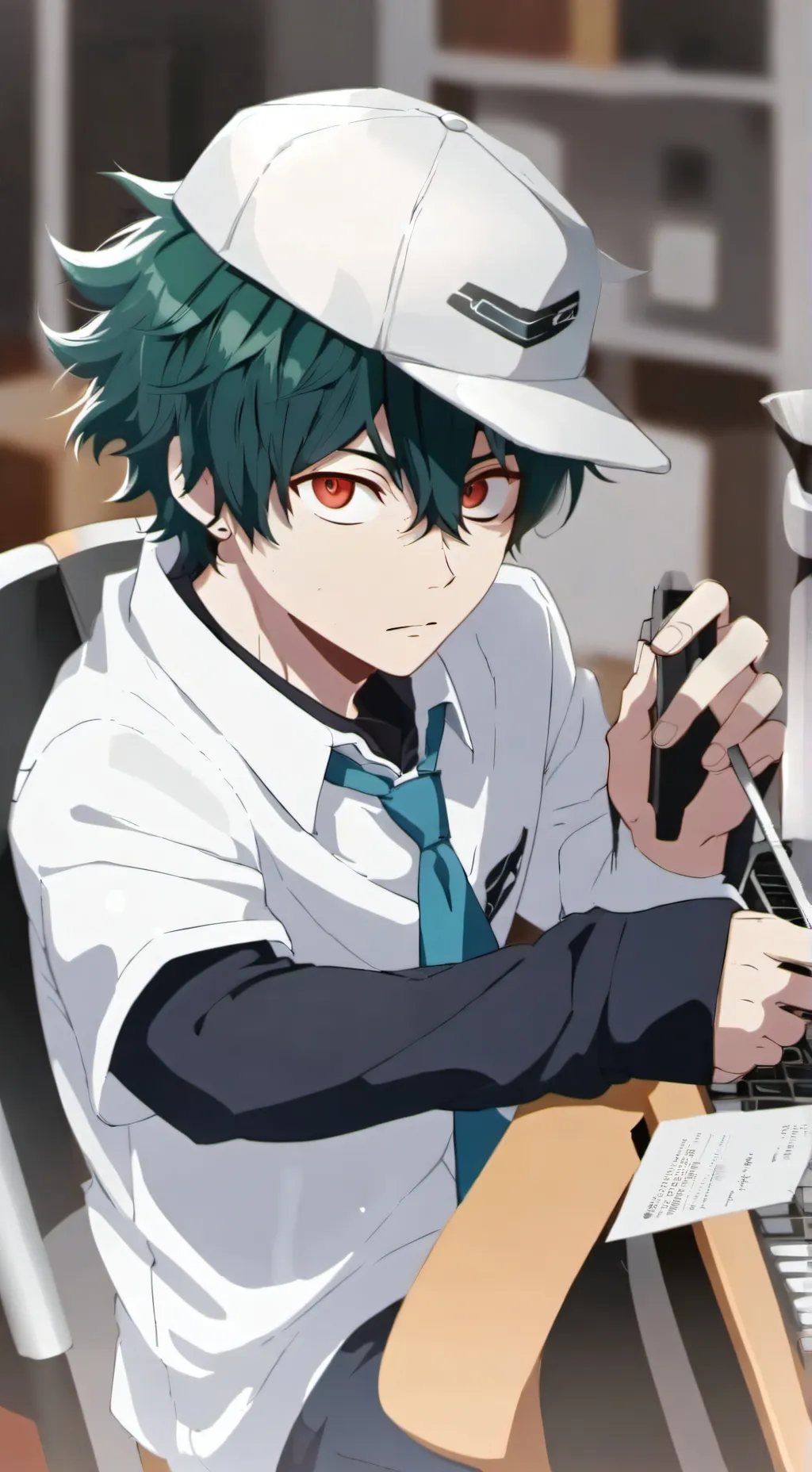 ai character: deku villano background