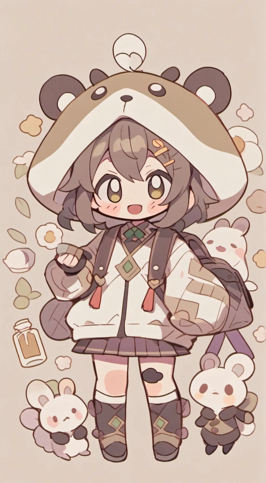 ai character: todoroki x momo background