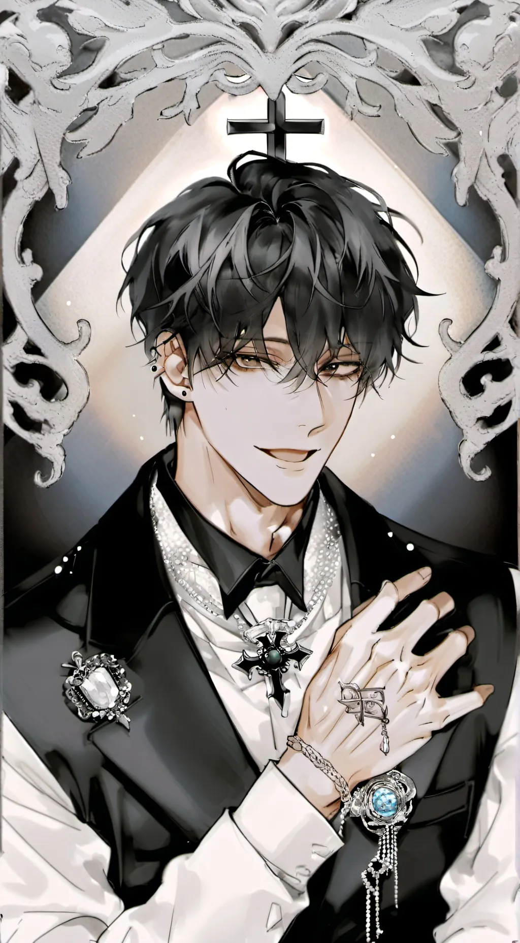 ai character: “~~★XAIVER★~~” background