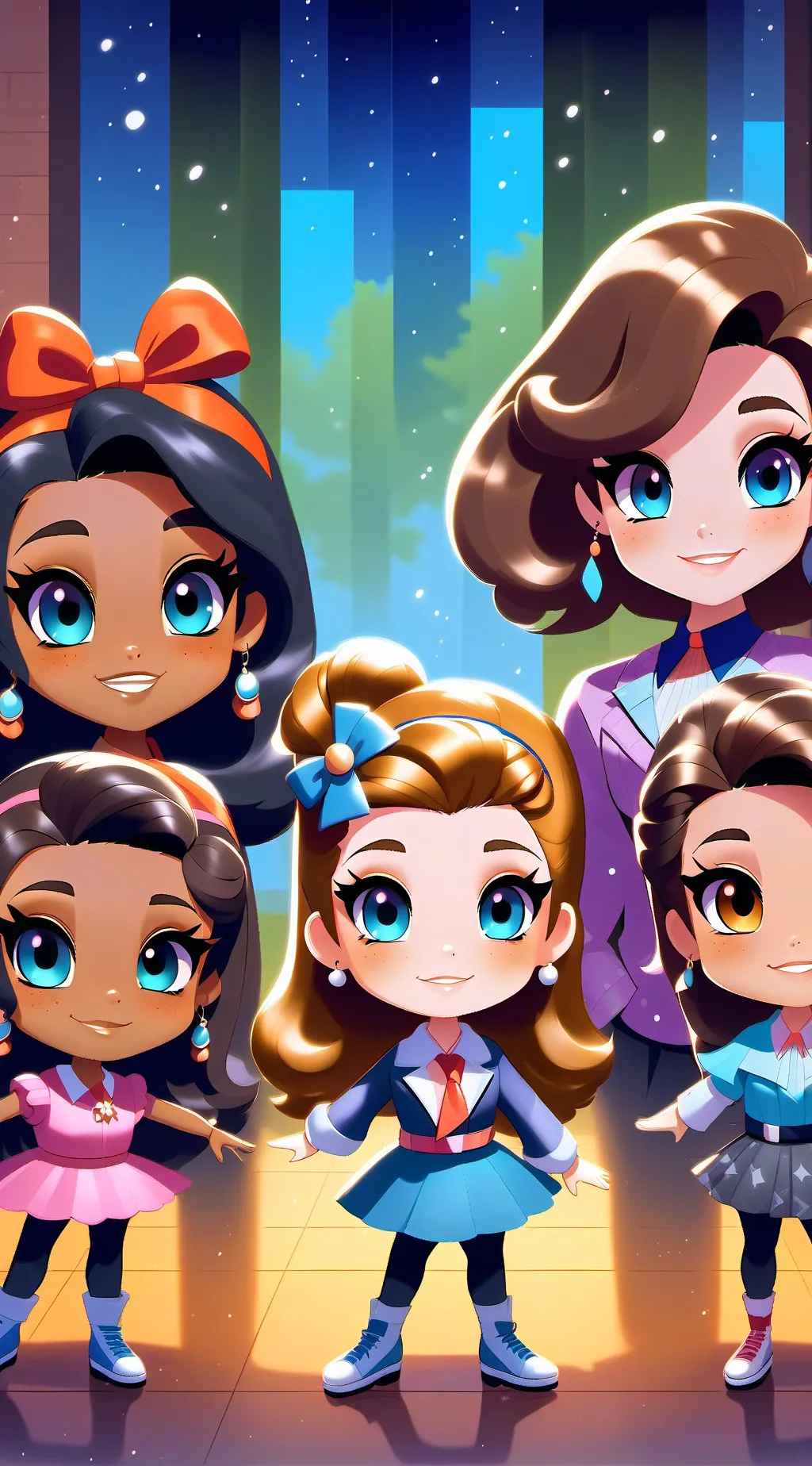 ai character: AlDC/ Dance moms  background