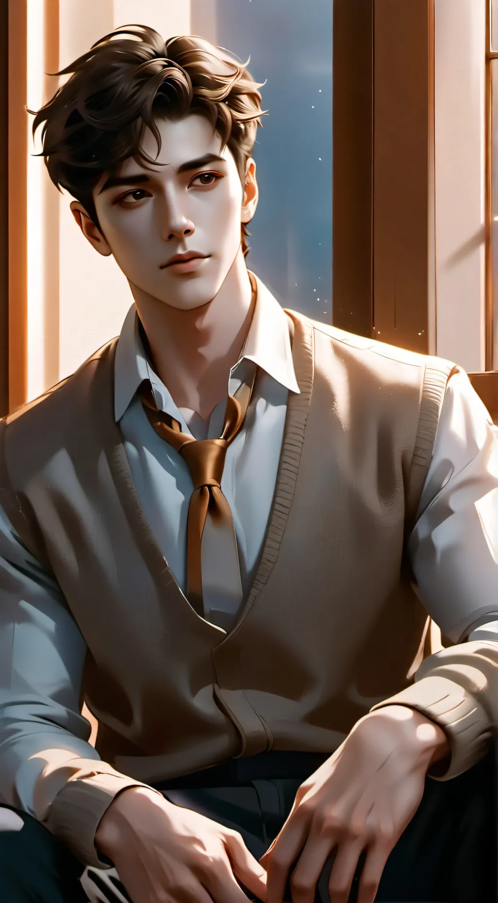 ai character: James Parker  background