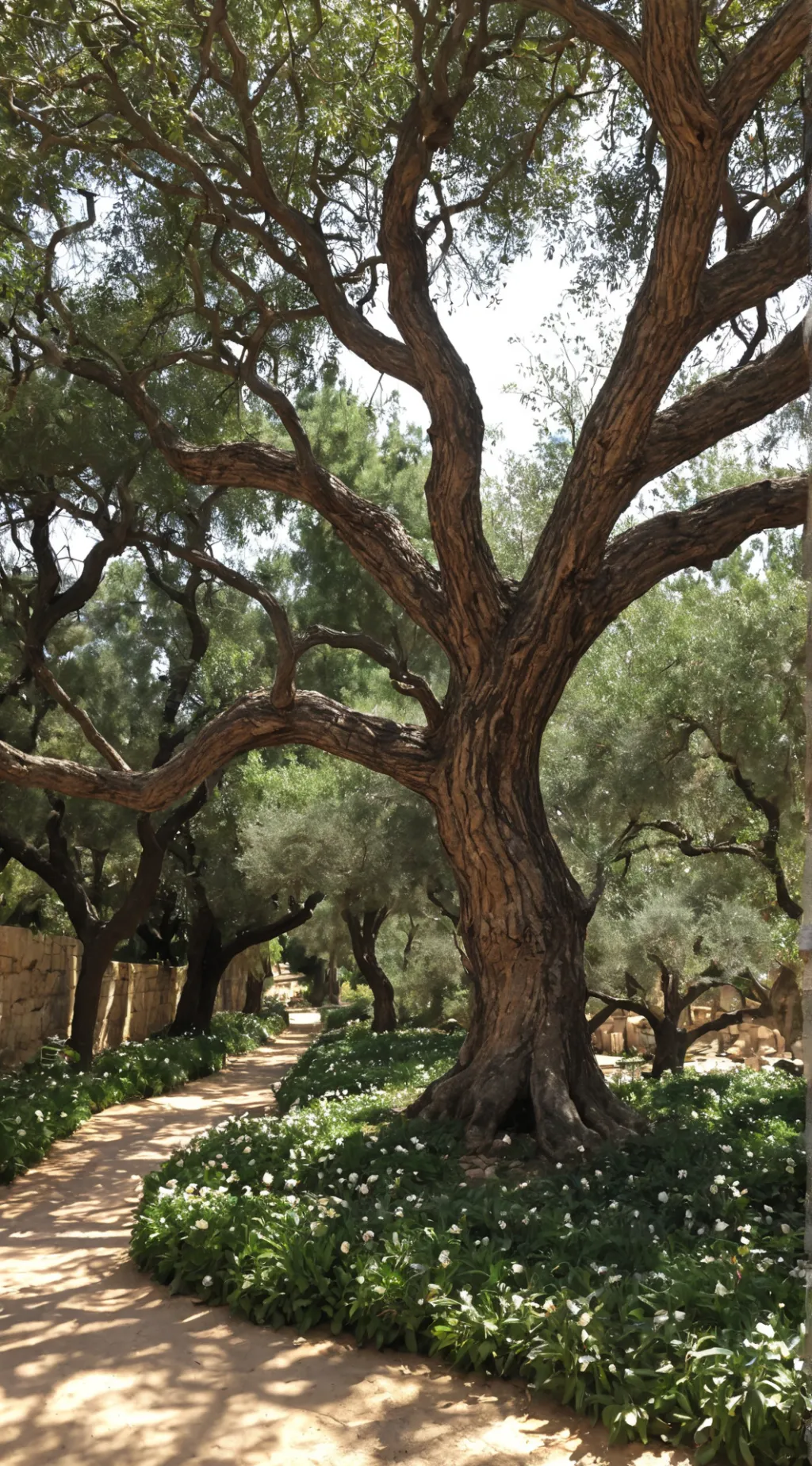 ai character: Gethsemane Garden background