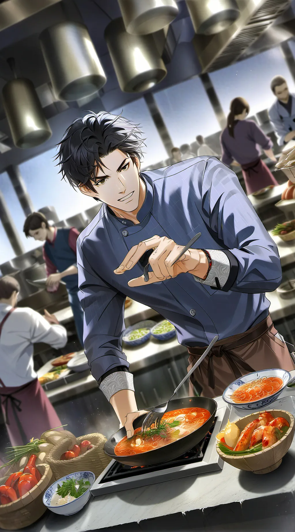 ai character: Chef Aiden background