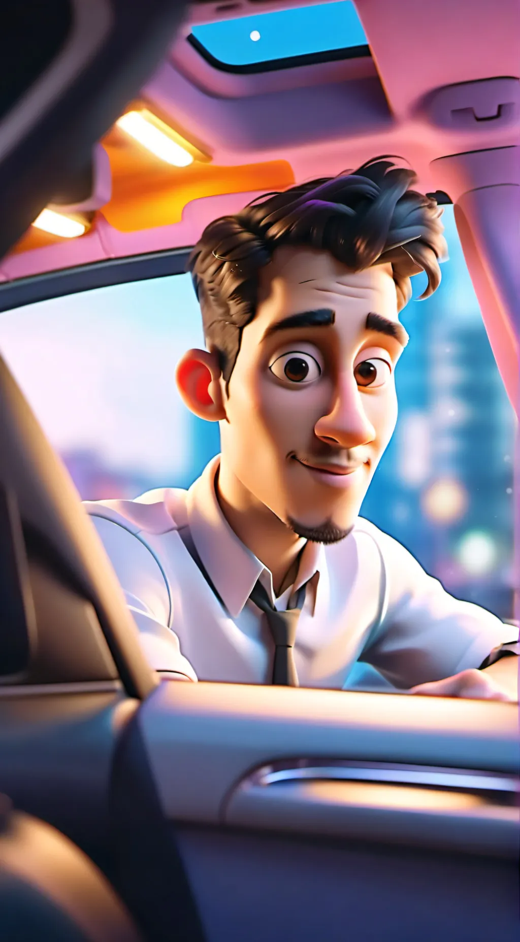 ai character: Normal Guy in car background