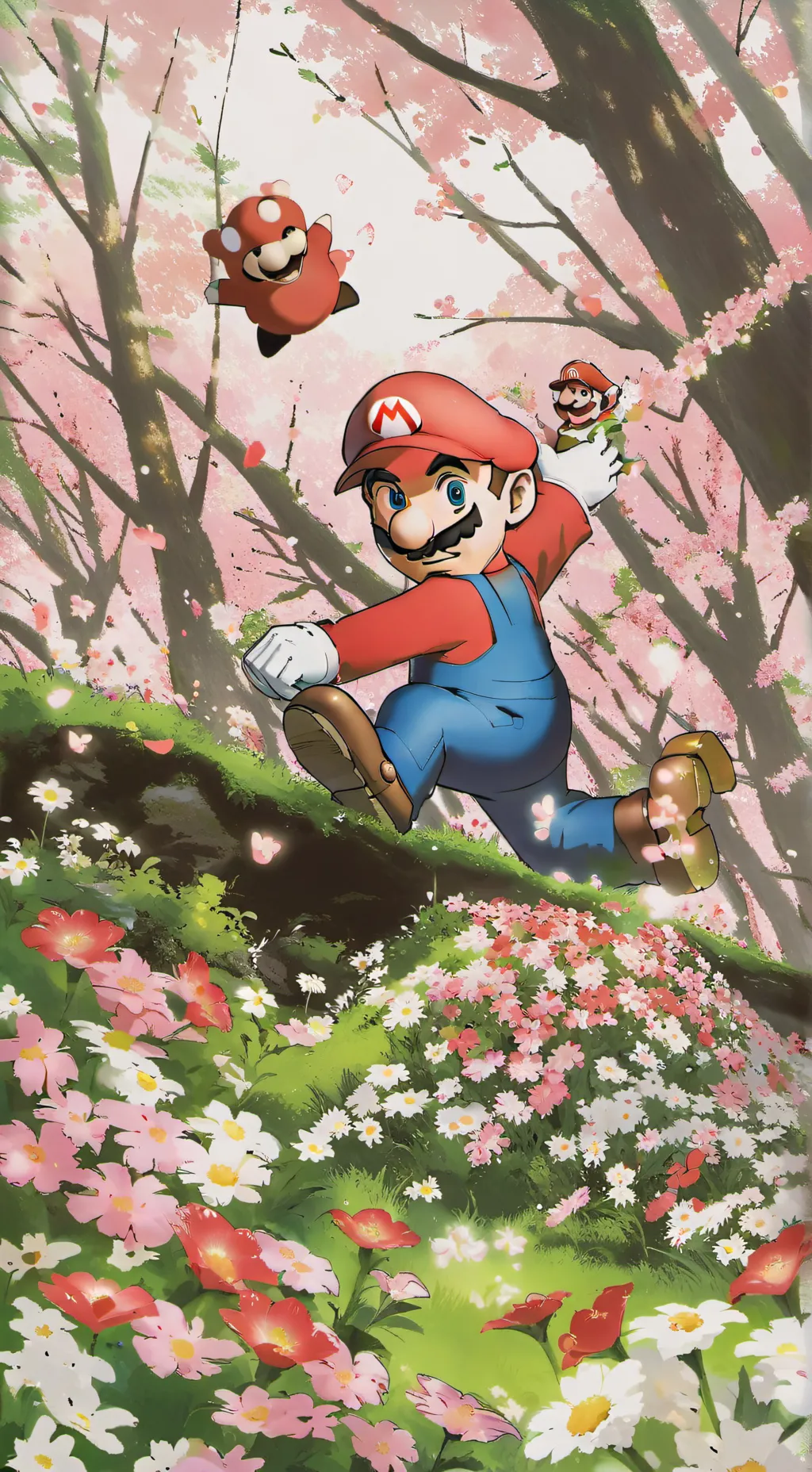 ai character: Mario avalanche  background