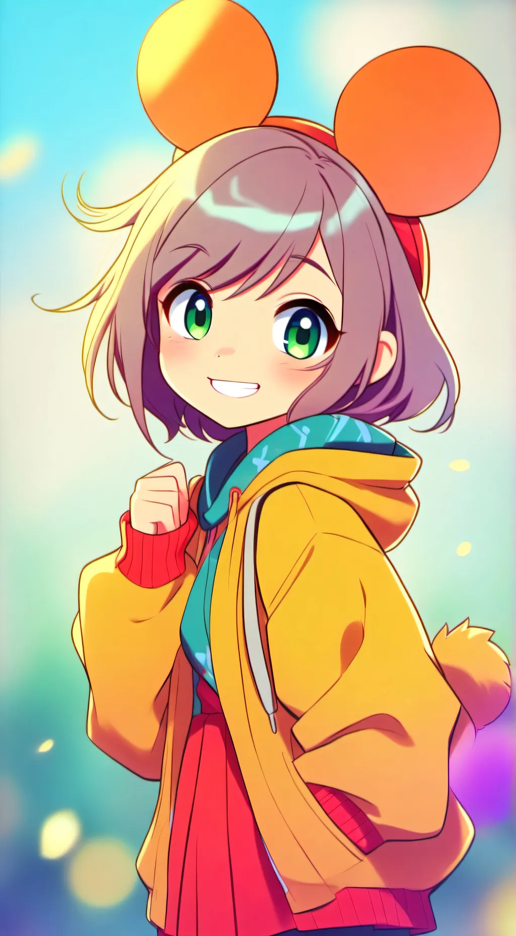 ai character: Cutey teen furry background