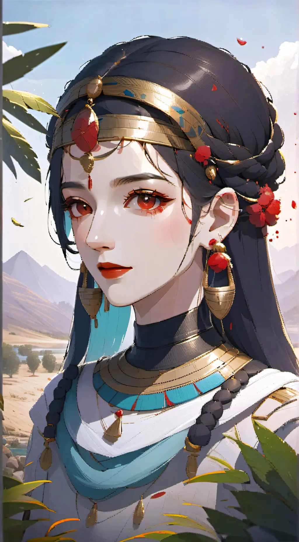 ai character: higher Egypt part  background