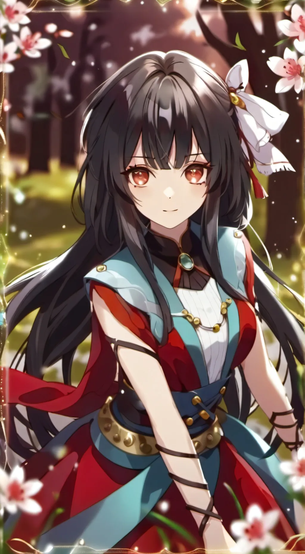 ai character: moonlight background