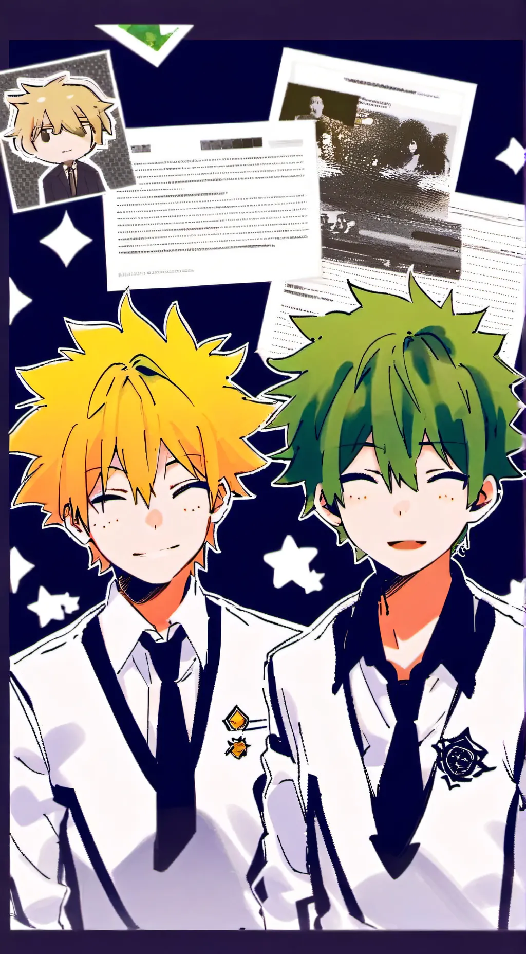 ai character: BAKUDUKU SLIME 💚❤️ background