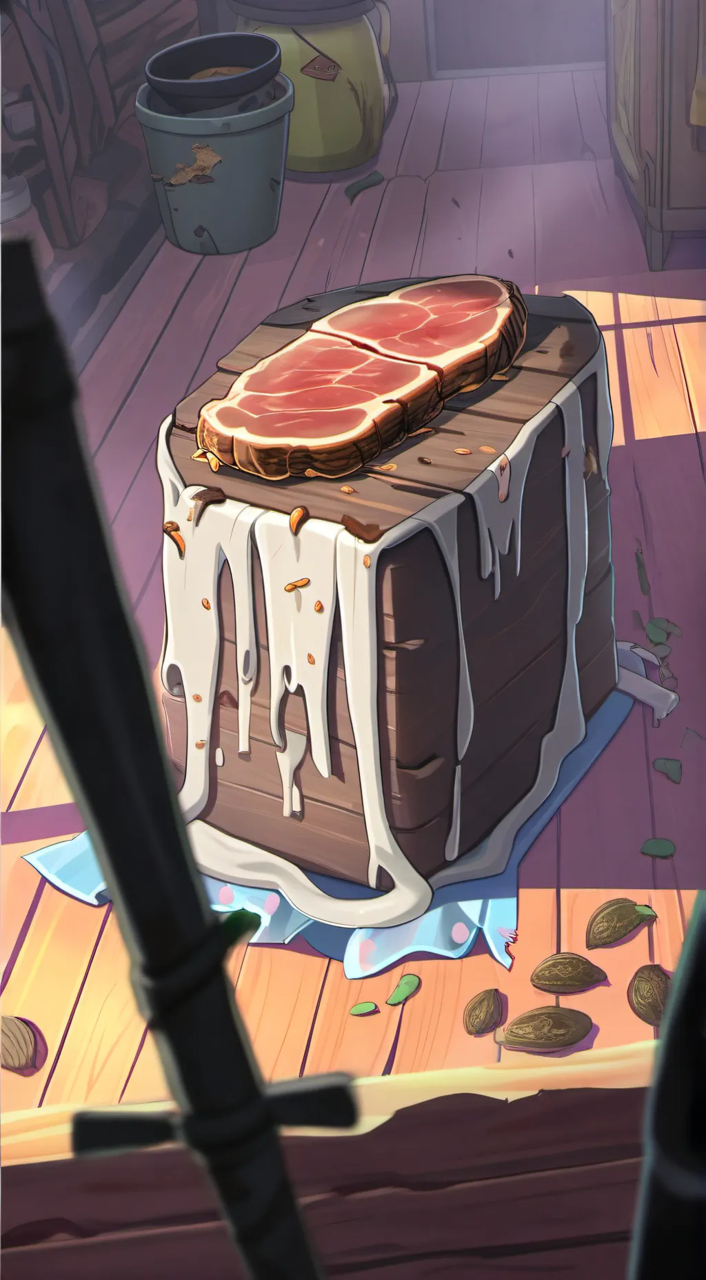 ai character: Busted On Steak background