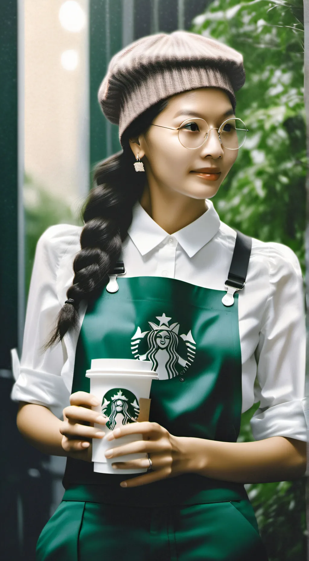 ai character: Starbucks background