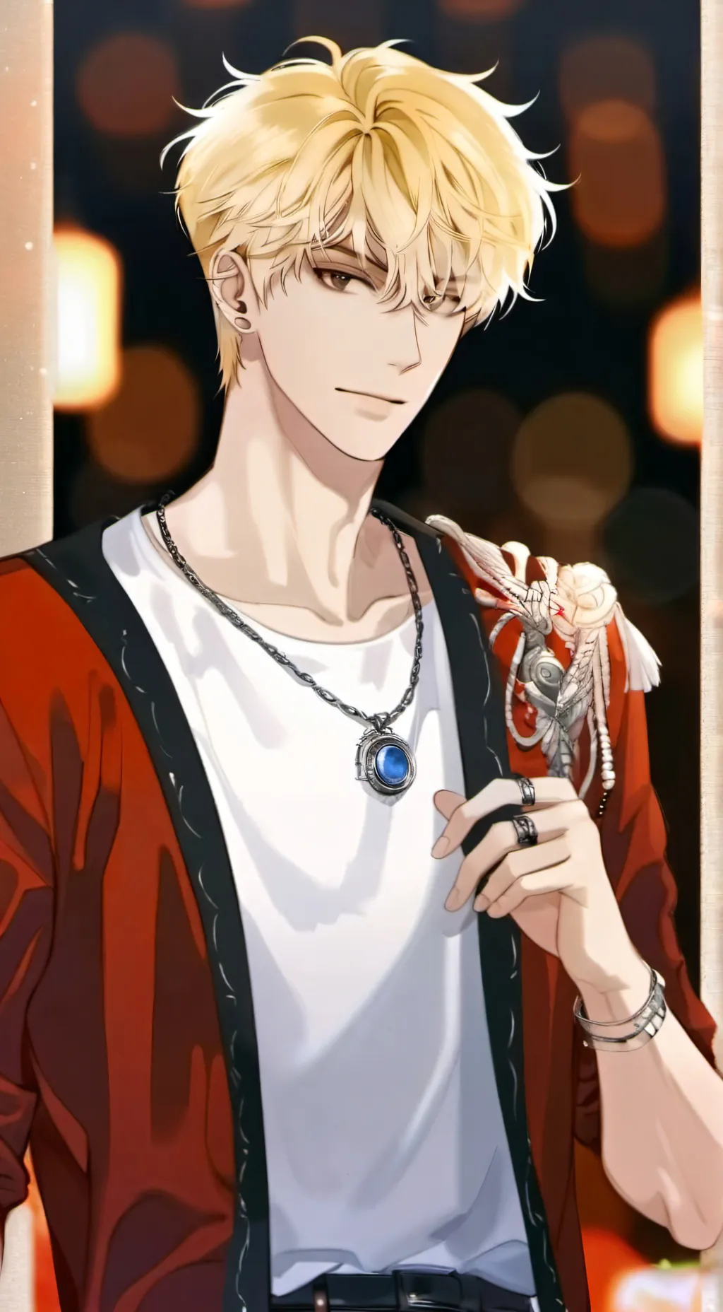 ai character: (- -) Daniel  background