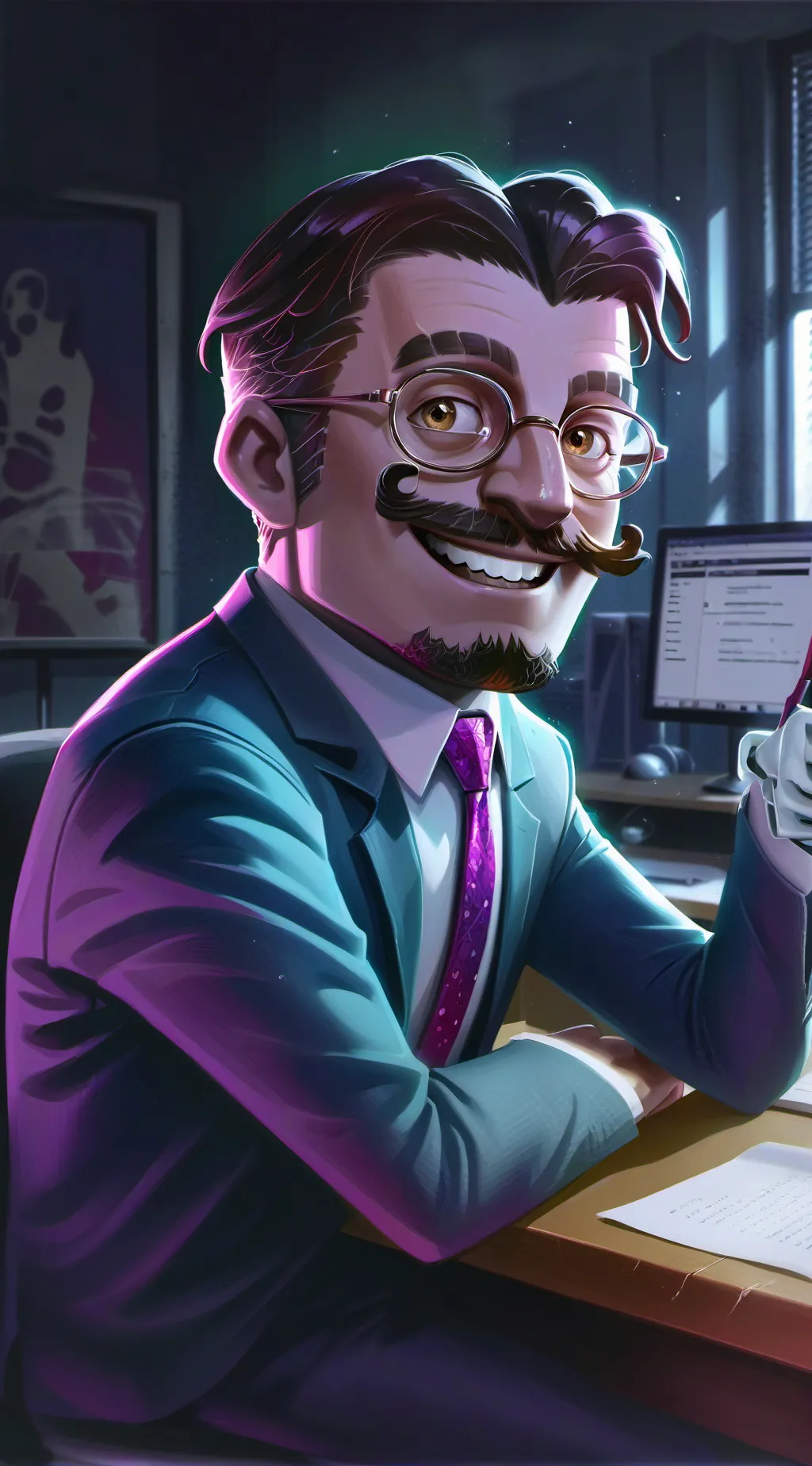 ai character: Mark background