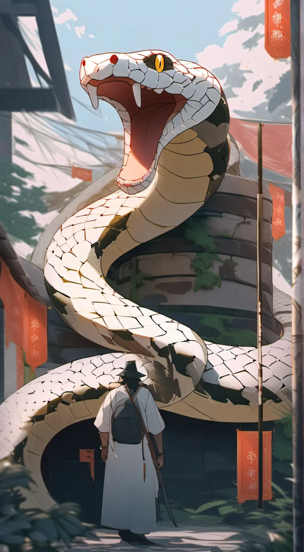 ai character: hungy snake background