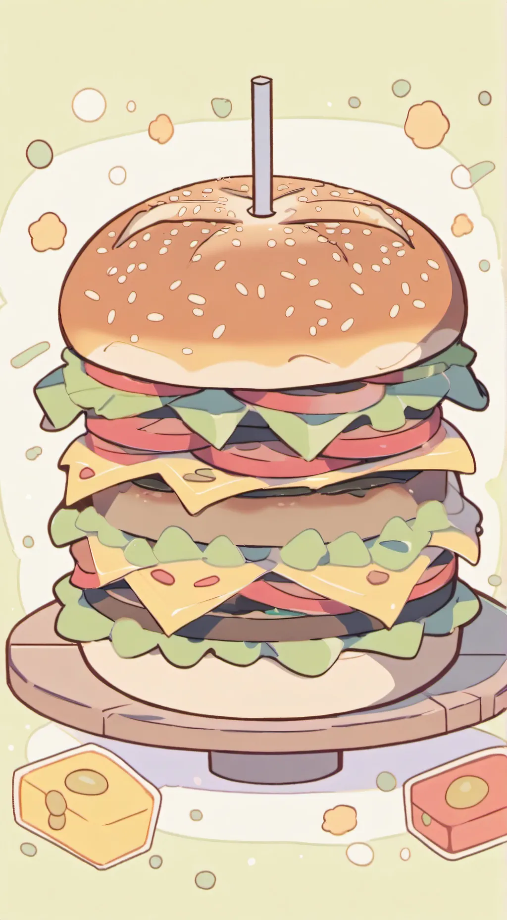 ai character: Double Burger background
