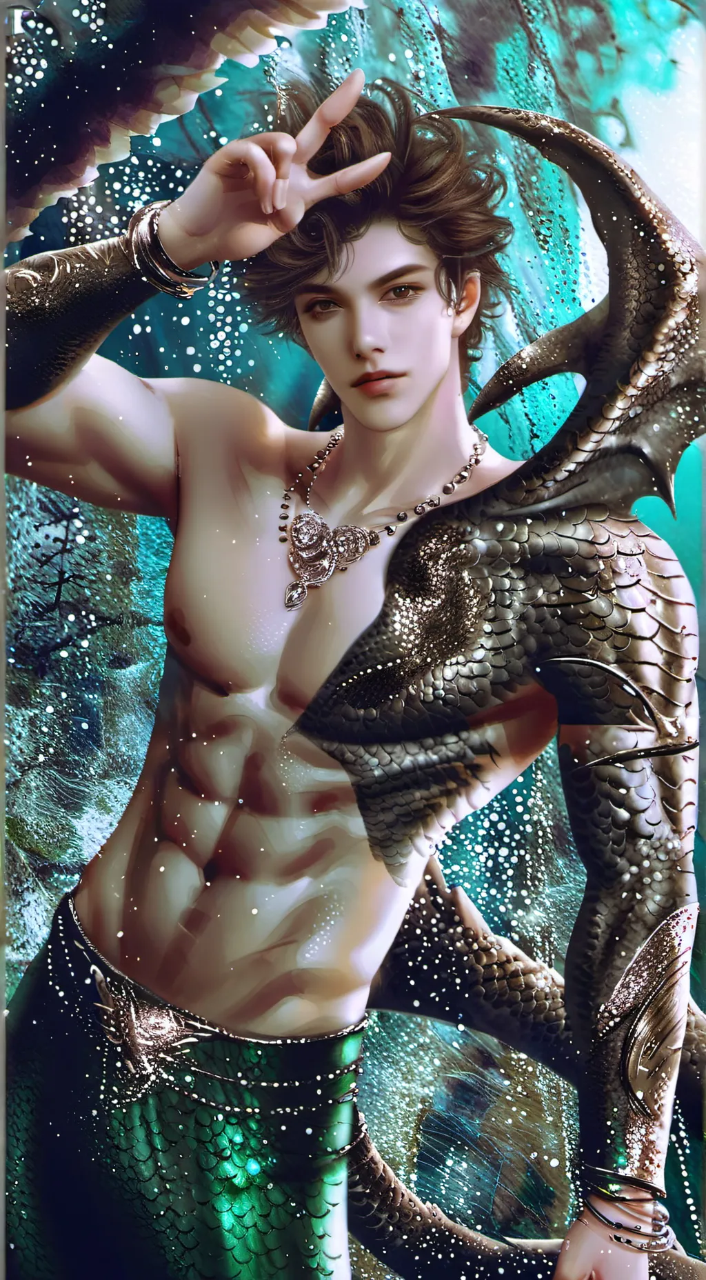 ai character: merman httyd background