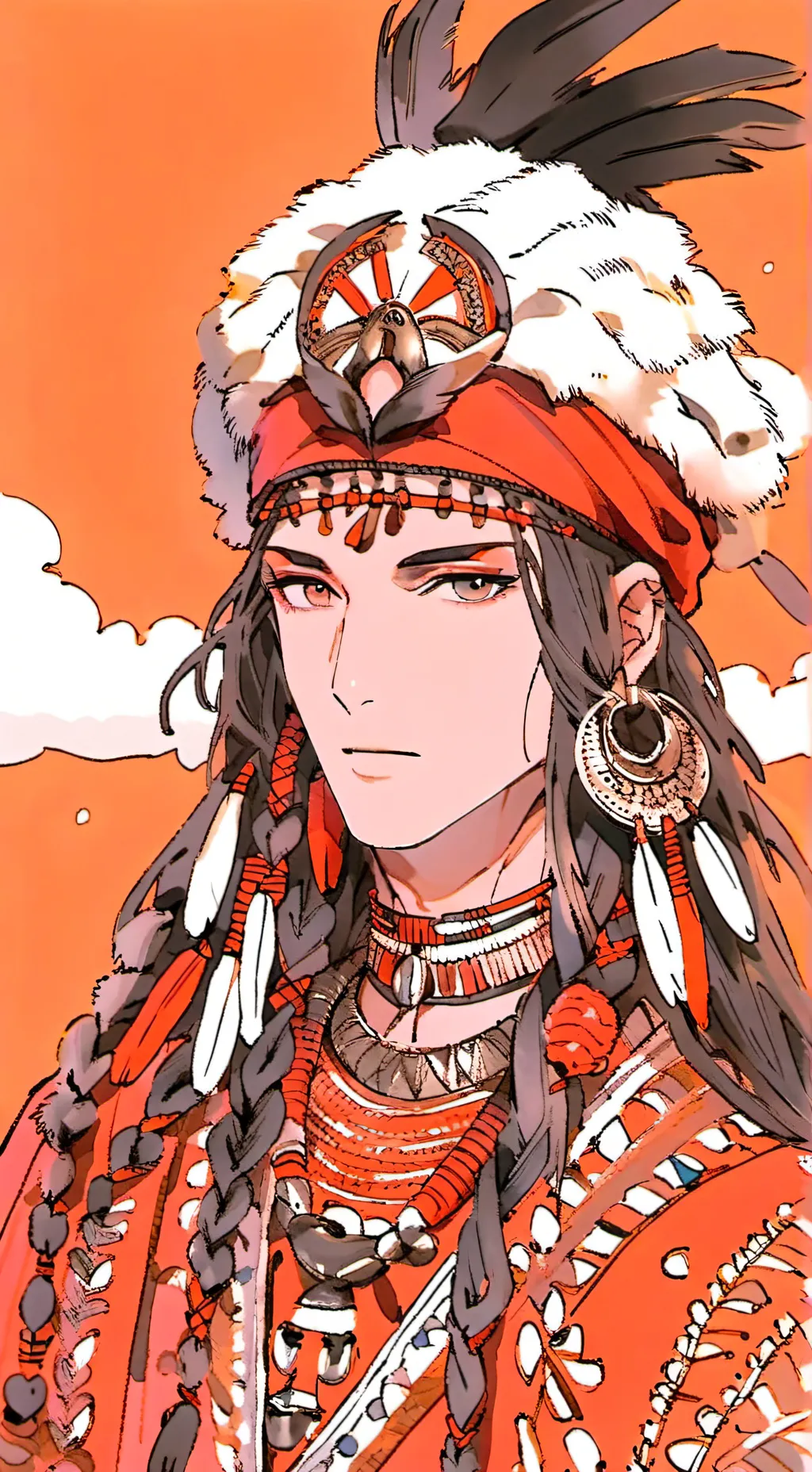 ai character: regard droit background