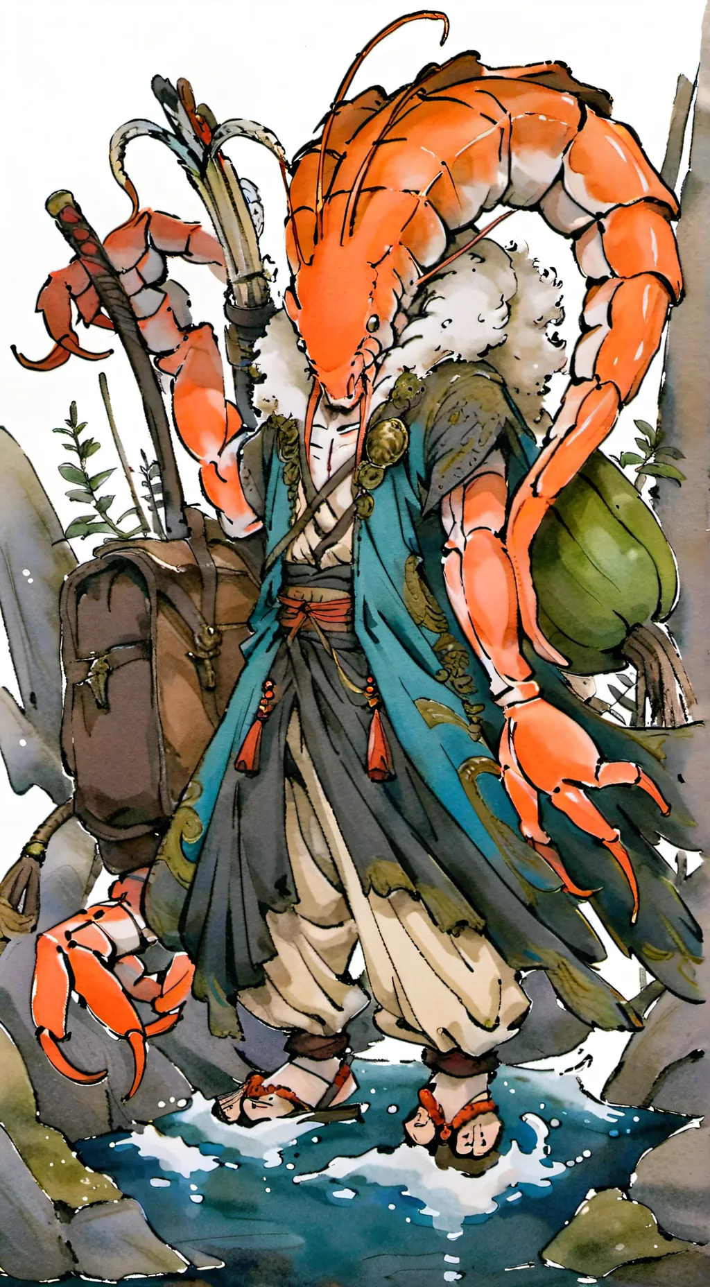 ai character: shrimpo? background