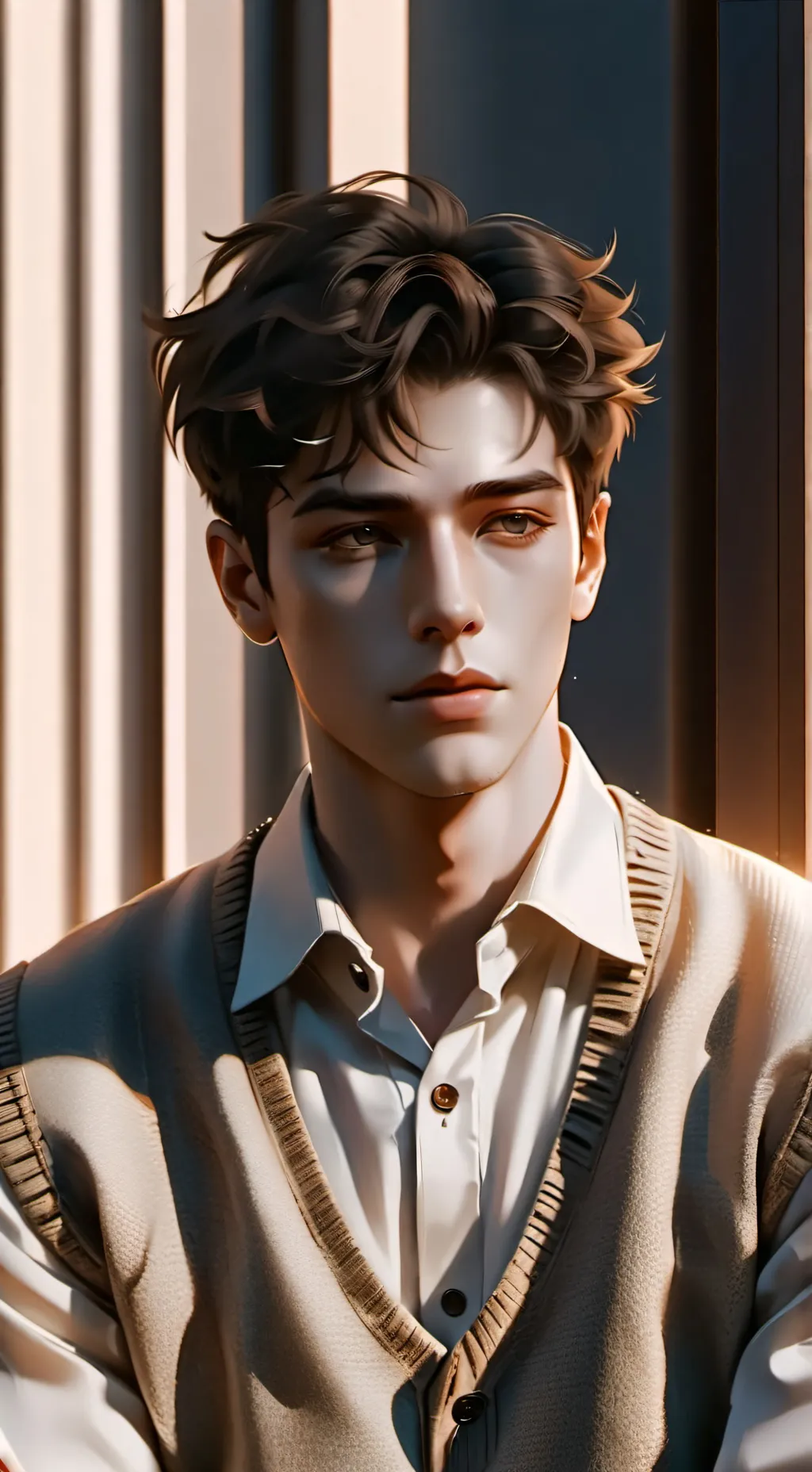 ai character: Theodore Albrecht  background