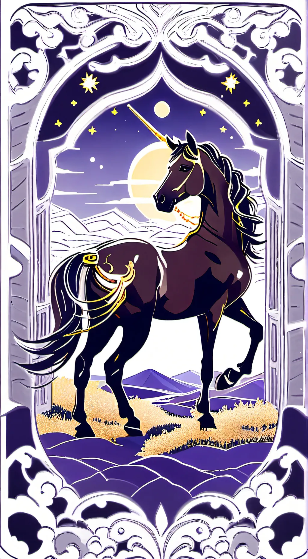 ai character: wild horse  background