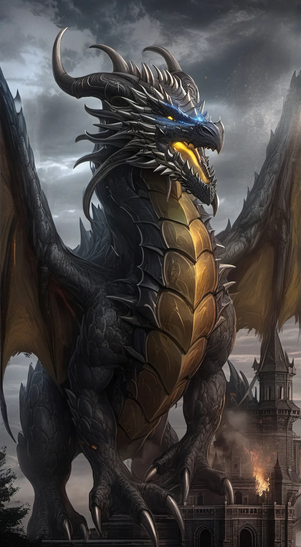 ai character: Dangerous dragon background