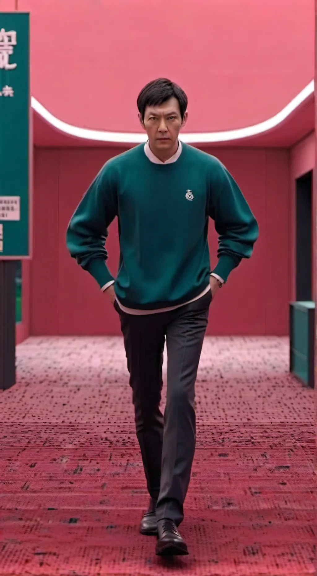 ai character: Sprunki Squid game background